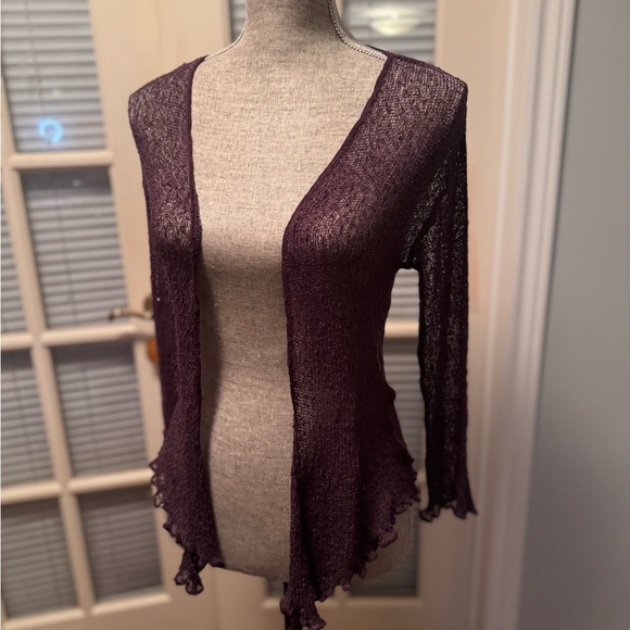 Purple Cover up Cardigan - Picture 1 of 5